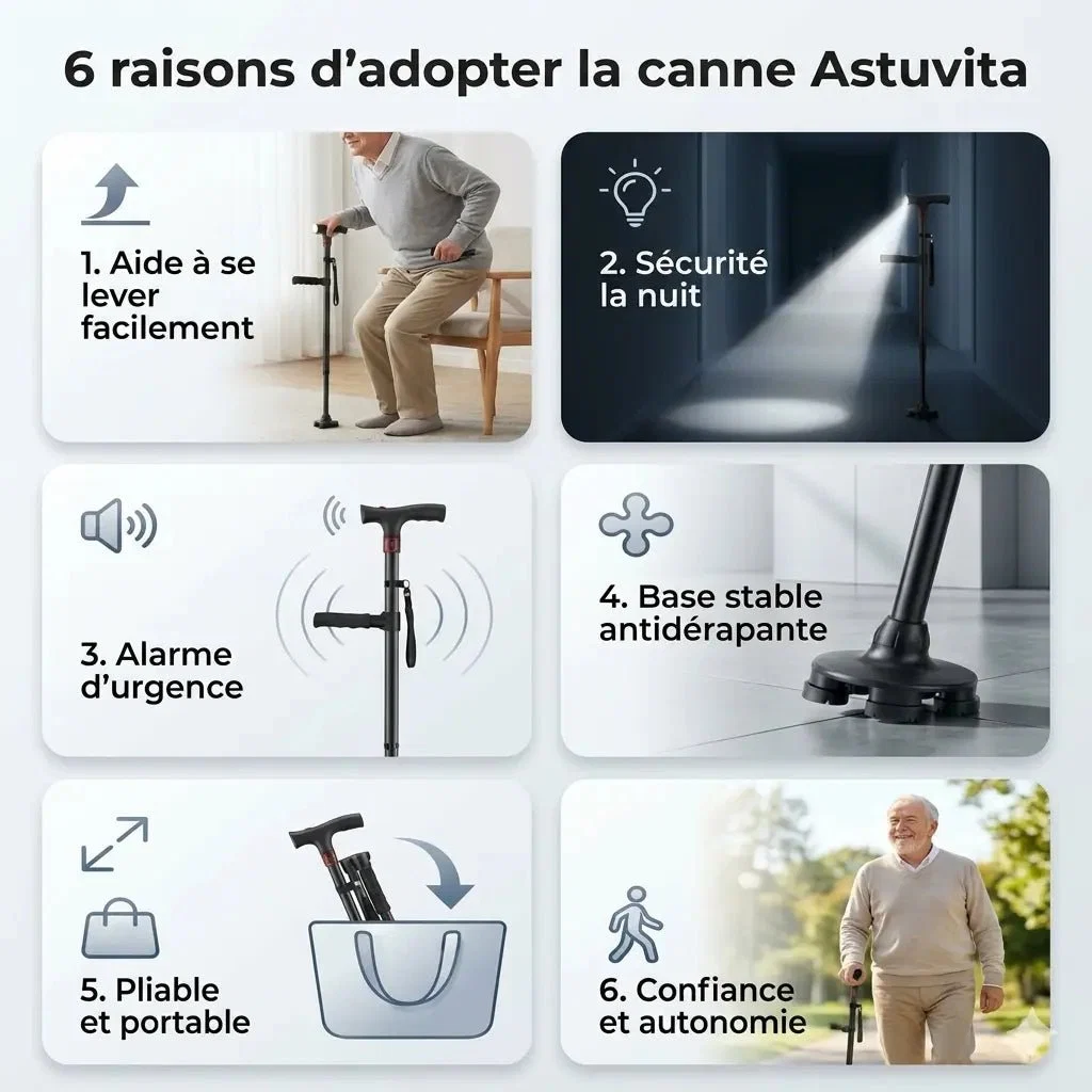 Six raisons d'adopter la canne de soutien SolideOui